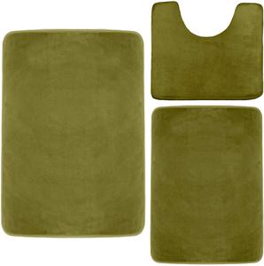 Ensemble de tapis de bain FIGOO au design moderne, 3 pièces, en polyester, antidérapant, absorbant, écologique, lavable en <span class=keywords><strong>machine</strong></span>, prix d'usine - Product Image 5