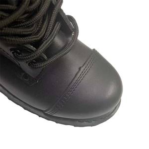 Bottes Tactiques Type <span class=keywords><strong>Ranger</strong></span> en Cuir Véritable Noir avec Semelle Extérieure en Caoutchouc, Idéales pour la Randonnée et l'Entraînement <span class=keywords><strong>de</strong></span> <span class=keywords><strong>Chasse</strong></span> - Product Image 2
