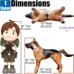 Décoration de chien berger allemand gonflable en PVC, imperméable et pliable, légère pour la maison - Product Image 6
