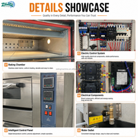 Nouveau Four à Sole Commercial de Luxe en Acier Inoxydable ZL-H3/6E, 3 Niveaux, 6 Plaques, 380V, Électrique, avec Minuteur pour Boulangerie, Pains et Pâtisseries
