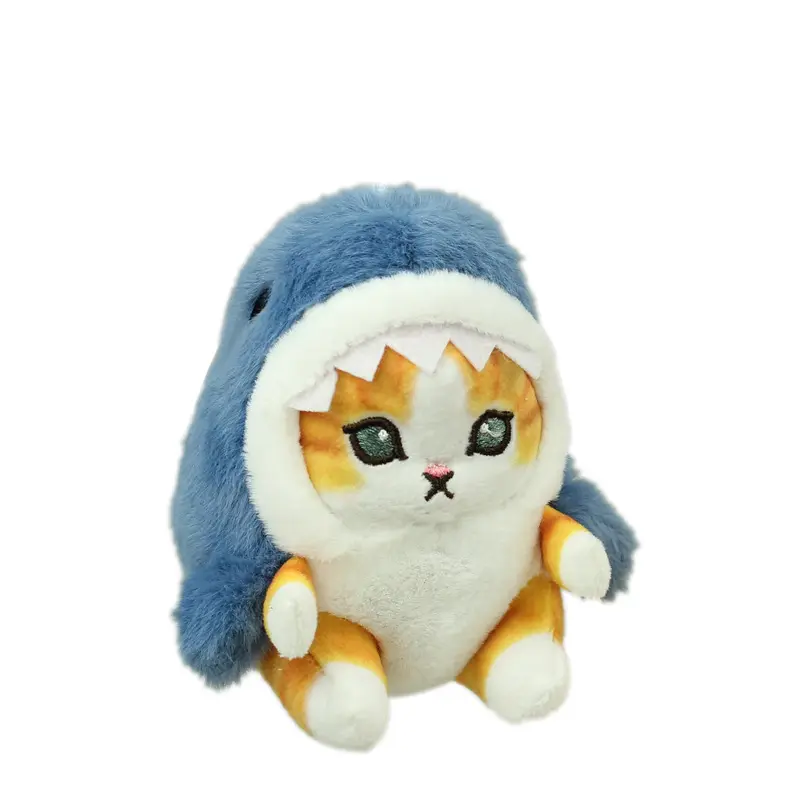 Kawaii Plush Doll Pendant Fried Shrimp Design Cute Shark Cat