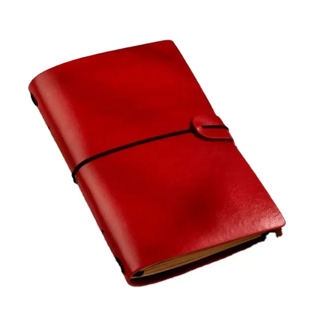 Diário vintage 2024 diário de viagem tamanho A6 capa macia escrever caderno diário atacado clássico personalizado couro PU ecológico