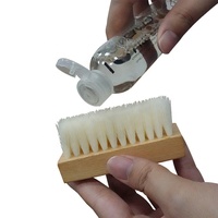 Kit original de nettoyage de chaussures blanches en toile, cuir, nubuck, solution naturelle de 4 oz avec brosse, serviette