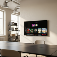 Televisor LED Inteligente sin Marco de 32 Pulgadas, Pantalla de 12V CC con Resolución HD, 50Hz y Pantalla Ancha, Compatible con Uso en Interiores