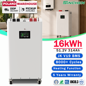 จัดส่งรวดเร็วจากโปแลนด์ แบตเตอรี่ Lifepo4 16kWh JK V19 BMS 16S 8000 รอบการใช้งาน แบตเตอรี่ลิเธียมพร้อมระบบทำความร้อนสำหรับระบบกักเก็บพลังงานภายในบ้าน - Product Image 1