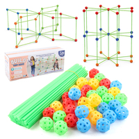 Nova 120pcs construção esforço kit forte, diy, tenda, brinquedo, construção, forte castelo, barraca, túnicas, barraca de construção