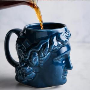 Taza de <span class=keywords><strong>Café</strong></span> de Cerámica con Cabeza de <span class=keywords><strong>Apolo</strong></span>, Escultura, Adorno de Escritorio, Portalápices, Taza de Viaje de Cerámica para Regalo del Día del Padre - Product Image 5