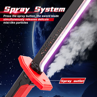 Petite taille rechargeable étincelle lame épée en plastique électrique étincelle et brouillard de pulvérisation coloré dynamique Led brillant épée jouets pour enfants