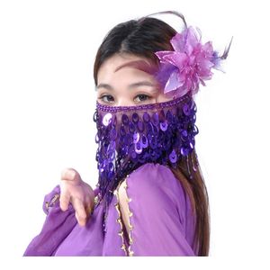 Accesorios <span class=keywords><strong>de</strong></span> Danza del Vientre Nayaking, <span class=keywords><strong>Velos</strong></span> Faciales <span class=keywords><strong>de</strong></span> Chifón con Cuentas y Lentejuelas para Disfraces <span class=keywords><strong>de</strong></span> Danza - Product Image 5