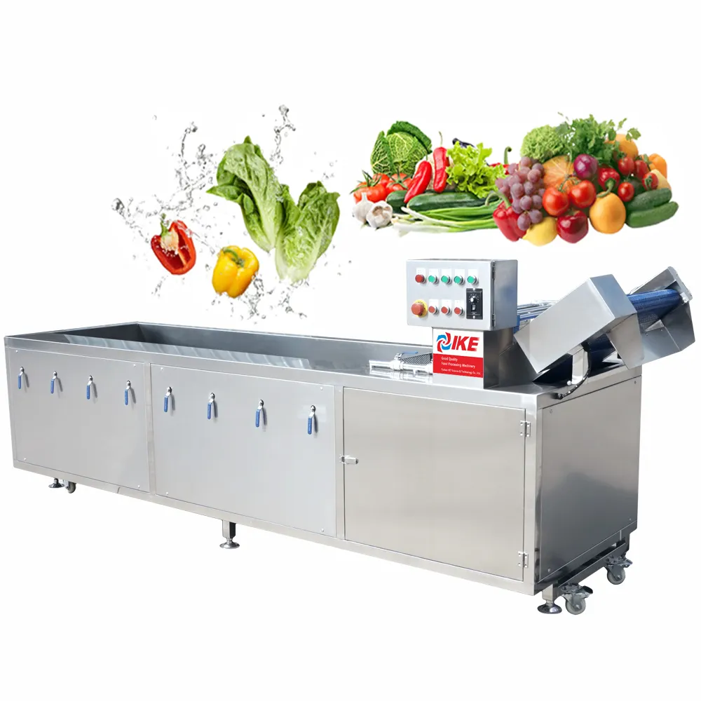 Lavadora automática de verduras de hoja automatizada comercial proporcionada por IKE para máquina de limpieza de frutas naranjas de lechuga