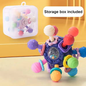 Sonajeros de mordedor de silicona creativos, anillo de madera, juguetes de dentición, juguetes de dentición de madera de silicona a la venta - Product Image 3