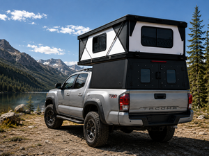 Camper de camionnette demi-porte manuel étanche pour extérieur, en alliage <span class=keywords><strong>d</strong></span>'aluminium, pour Ranger Hilux <span class=keywords><strong>D</strong></span>-Max, idéal pour le camping tout-terrain (OEM) - Product Image 4