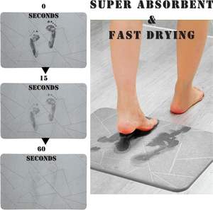 שטיח אמבטיה דיאטומי טבעי, מונע החלקה, ייבוש מהיר, בהתאמה אישית, לרצפת חדר האמבטיה - Product Image 3