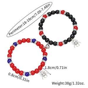 Buona qualità amicizia ragno amore braccialetto magnetico gatto perline elastico regolabile coppia braccialetto per regalo - Product Image 3