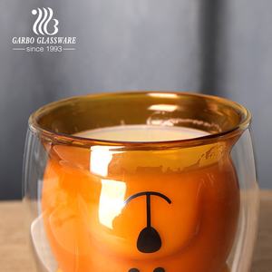 Tazas <span class=keywords><strong>de</strong></span> vidrio con doble pared para el hogar, tazas <span class=keywords><strong>de</strong></span> leche y té con estampado <span class=keywords><strong>de</strong></span> animales y <span class=keywords><strong>Oso</strong></span> <span class=keywords><strong>de</strong></span> vidrio <span class=keywords><strong>blanco</strong></span>, capuchino, doble pared - Product Image 4