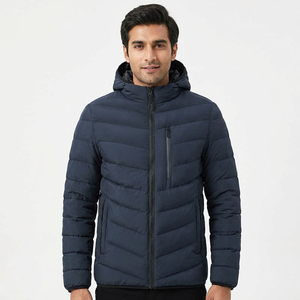 Oversized Best Selling Men Puffer <b>Jacket</b> <b>Canvas</b> Stand Collar Front Logo Latest Design Cheap Price Wholesale - Product Image 1