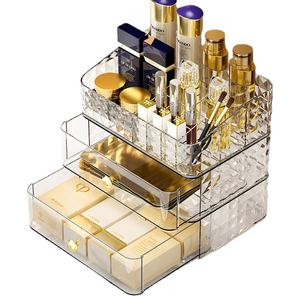 Organisateur de maquillage et de soins en plastique pour salle de bain avec tiroir, pour cosmétiques, huiles essentielles et produits de beauté - Product Image 1