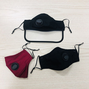 Masque réutilisable 3 plis, <span class=keywords><strong>en</strong></span> <span class=keywords><strong>tissu</strong></span> de coton, avec Valve à filtre respiratoire remplaçable, pour adulte - Product Image 4