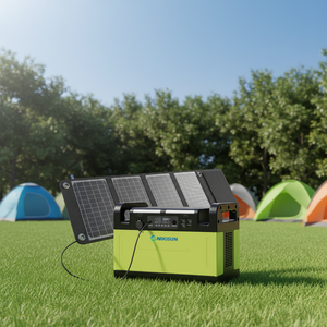 니키선 CP1500 1500W 비상 전원 저장장치 220V 리튬인산철 배터리 야외 전원 공급 장치 미국/유럽/영국용 순수 손전등 - Product Image 1