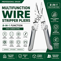 Pince à dénuder multifonctionnelle pour électricien 8,5'' en acier au carbone industriel avec poignée souple 16AWG Entrée avant/latérale CE