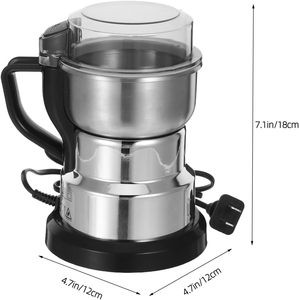 เครื่องบดเมล็ดกาแฟไฟฟ้าแบบพกพาขนาดเล็ก สเตนเลสสตีล อัตโนมัติ บดได้ทั้งแบบเปียกและแบบแห้ง สำหรับบดเครื่องเทศและธัญพืช - Product Image 3