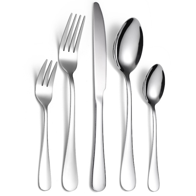 Cheap 5pcs Dazzling color Portable Flatware Set Stainless Steel Cutlery