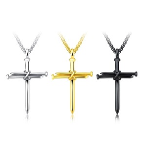 Collier pendentif <span class=keywords><strong>Ankh</strong></span> unisexe en acier inoxydable argenté, mode simple, grande <span class=keywords><strong>croix</strong></span> égyptienne pour les occasions <span class=keywords><strong>de</strong></span> mariage - Product Image 2