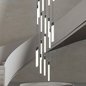 LED modernes hall d'hôtel lustres design moderne villas escalier en colimaçon éclairage décoratif aérien lustres personnalisés - Product Image 3