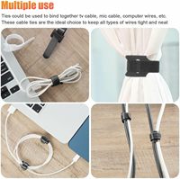 Attaches de câble en forme de T réglables réutilisables à double face autocollantes fortes adhésives lavables écologiques en nylon