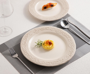 LOMATO European Embossed Bohemian Glazed Eco-Friendly <b>Ceramic</b> <b>Plates</b> Dinner Dishes Stock Discount Tableware Wedding Luxury Hotel - Product Image 4