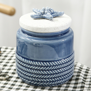 Bán Buôn Đại Dương Phong Cách Gốm Lưu Trữ <span class=keywords><strong>Jar</strong></span> Để Lưu Trữ Thực Phẩm Kẹo <span class=keywords><strong>Cookie</strong></span> Khác Nhà Bếp Yếu Tố Cần Thiết - Product Image 5