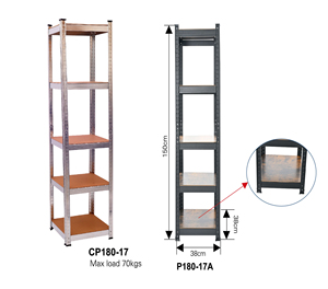 Fonte da fábrica antiferrugem 5-Layer <span class=keywords><strong>Metal</strong></span> <span class=keywords><strong>Warehouse</strong></span> Rack Steel Rivet Prateleiras com capacidade de carga leve para garagens - Product Image 6