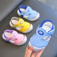 Nouvelles sandales d'été pour enfants, sandales de plage pour bébés, sandales à bout ouvert pour tout-petits, unisexes, à boucles et crochets, rayées, style Birkenstock