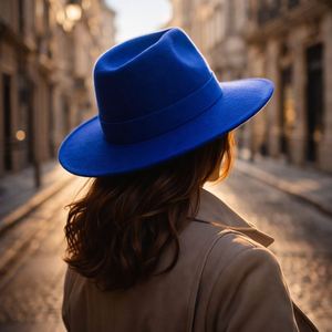 Chapeau Fedora Classique Multicolore en Coton et Polyester pour Noël, Élégant, Unisexe, Protection Solaire, Décontracté, pour Voyage et Fête - Product Image 2