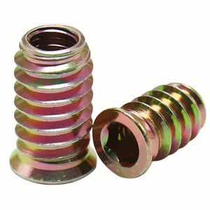 Trung Quốc nhà máy đồ nội thất phần cứng thép kẽm D loại chủ đề gỗ chèn các loại hạt - Product Image 3