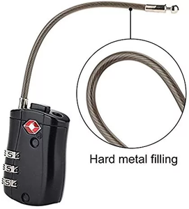 Candado de maleta equipaje <span class=keywords><strong>TSA</strong></span> ชุดตัวล็อคกระเป๋าที่ได้รับการรับรองจากซิงค์อัลลอย - Product Image 6