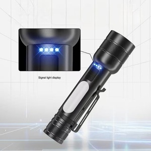 Aluminum Alloy Hand-Held Rechargeable Flashlight with Three LED <b>Light</b> Sources 1000+ Lumens Long-Range Zoom USB Charging - Product Image 4