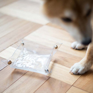 Tazón plegable para perros estilo japonés y coreano, tazón portátil transparente de PVC para comida y agua para perros, para exteriores. - Product Image 3