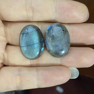 Original Gemstone 8x10mm-15x20mm Oval Flatback Cabochon Loose Natural Labradorite Cabochons