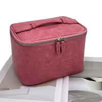 Sac de voyage JOYSUN en cuir PU texture crocodile, fermeture éclair, résistant à l'eau, grande capacité, pour maquillage