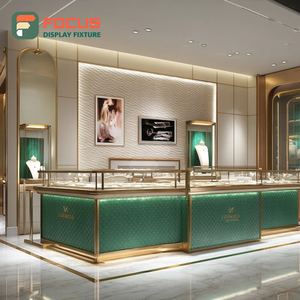 Luxury Custom Jewelry Retail Fixtures Manufacturer Metal Frame Mall Counter Display Cabinet - Product Image 2