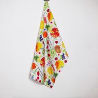 Essuie-tout de cuisine en coton tissé à impression numérique, emballage personnalisé en papier kraft, léger et séchage rapide