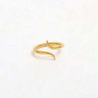 Bagues Serpent Abstraites Plaqué Or 18K Haut de Gamme Joolim pour Femme, Anti-ternissement