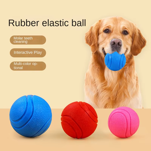Ultra akıllı köpek oyuncak ucuz fiyat pembe ve mavi zıplayan kauçuk Pet çiğnemek topları oynamak ve egzersiz için - Product Image 2