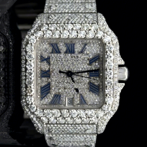 Reloj Mecánico de Lujo Premium para Hombre, Personalizado con Diamantes Moissanite VVS, Esfera Inteligente, Cristal, Acero Inoxidable, Brazalete Estilo Hip Hop - Product Image 1