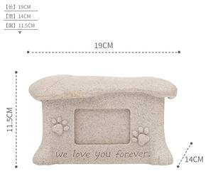 JM-boîtes de cercueil de cendres d'animaux de luxe urnes cinéraires résineuses biodégradables <span class=keywords><strong>pour</strong></span> chiens chats affichage de photos commémoratives - Product Image 6