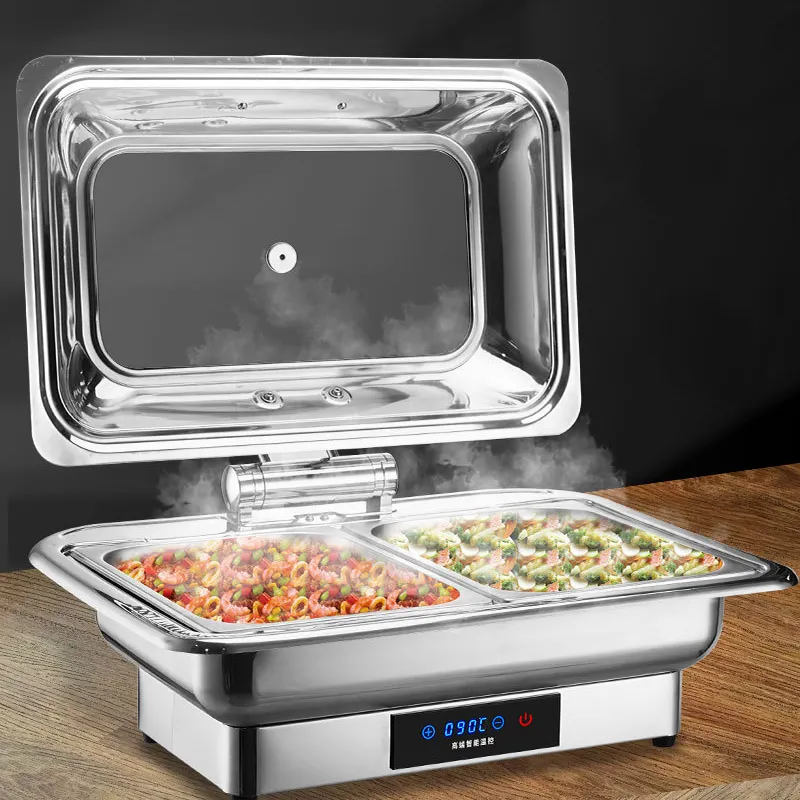 Rvs Chafing Dish Set Met Elektrische Of Brandstof Verwarming Chafing Gerechten Voedsel Warmer Buffet Kachels