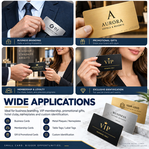 Plaques signalétiques personnalisées <span class=keywords><strong>en</strong></span> aluminium anodisé sablé, résistantes aux rayures, colorées, vierges, pour cartes de visite, 0,8 mm - Product Image 5
