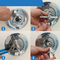 Outil de dépose de cartouche de robinet à poignée en T en alliage d'aluminium pour la démontage et la réparation des cartouches de robinet de plomberie