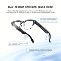Lunettes IA à commande tactile avec caméra 1080P, appel vidéo, contrôle par application, traduction IA 8MP, chargement Type-C, étanchéité IP65, batterie 300mAh, en plastique